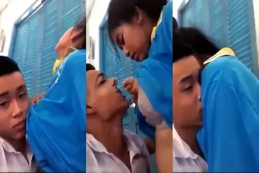 Pelajar SMP Ngenyot Nenen Dalam Kelas Kosong